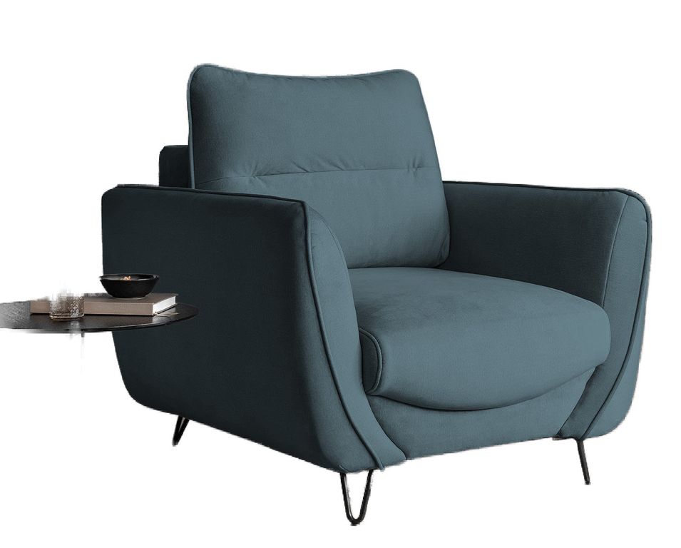 Fauteuil en velours ZURIK – Confort et style intemporel - Photo n°1