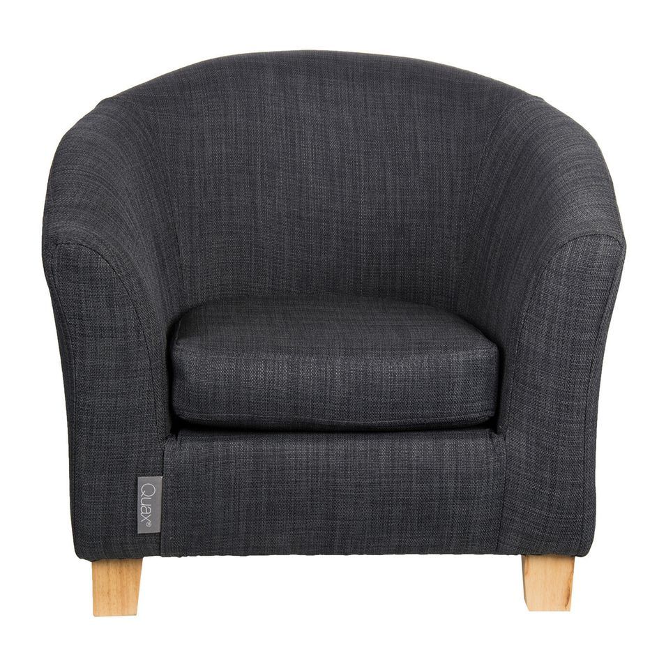 Fauteuil enfant tissu gris foncé et pieds bois massif Bebetop - Photo n°1