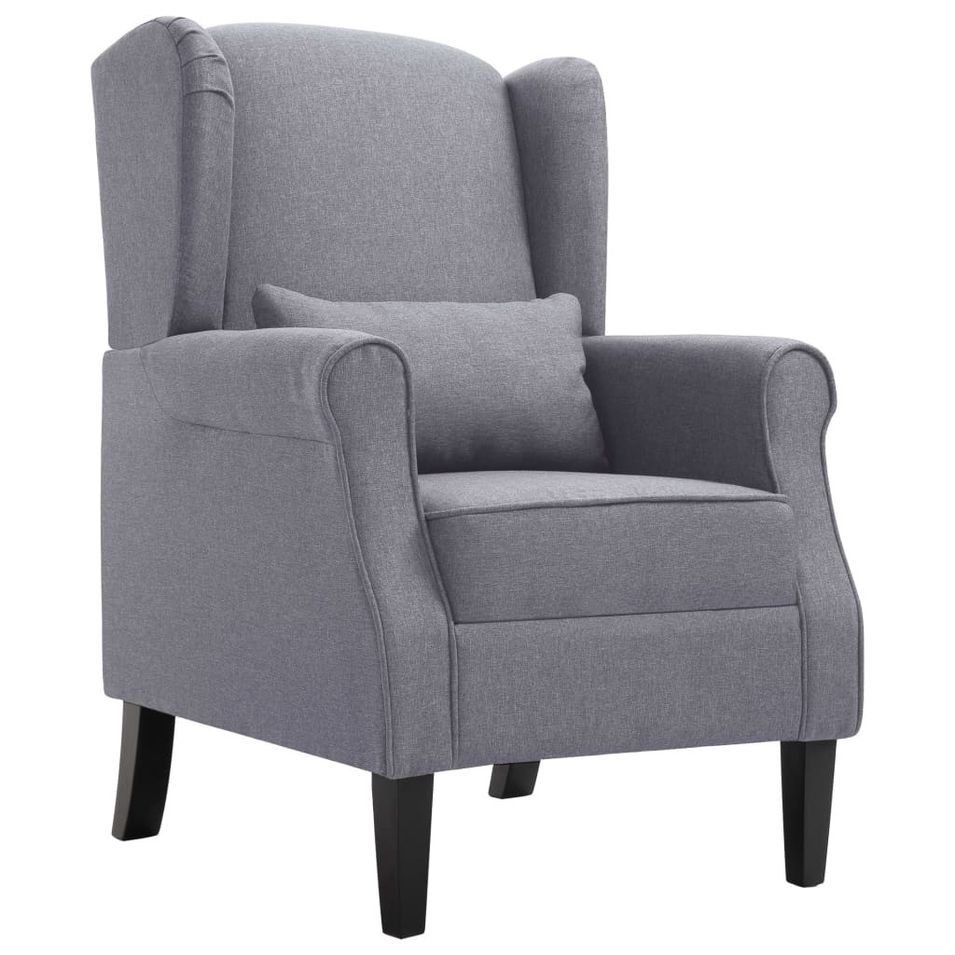 Fauteuil Gris foncé Tissu Kiza - Photo n°1