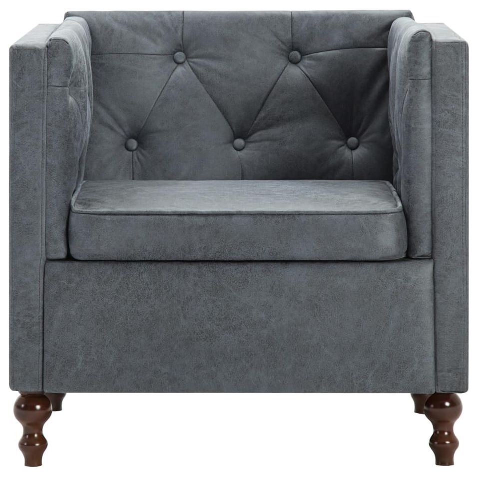 Fauteuil Gris Tissu Koza - Photo n°1