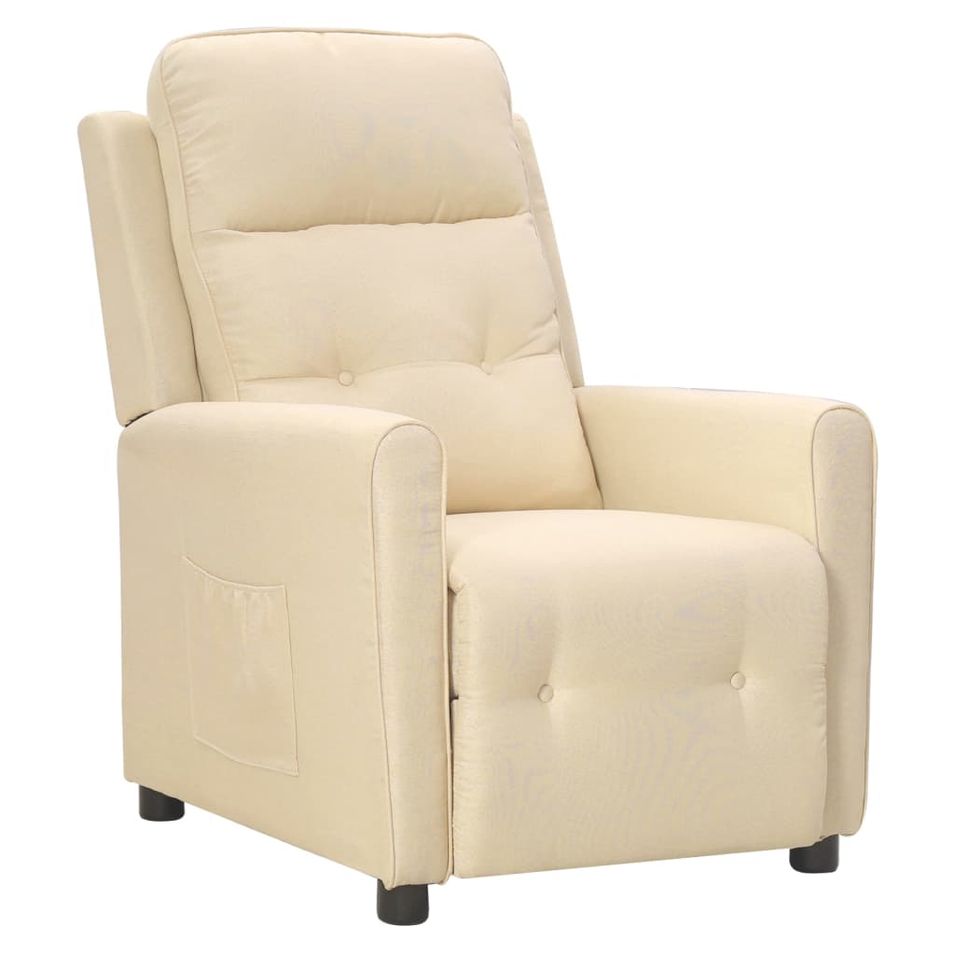 Fauteuil inclinable Crème Tissu 7 - Photo n°1
