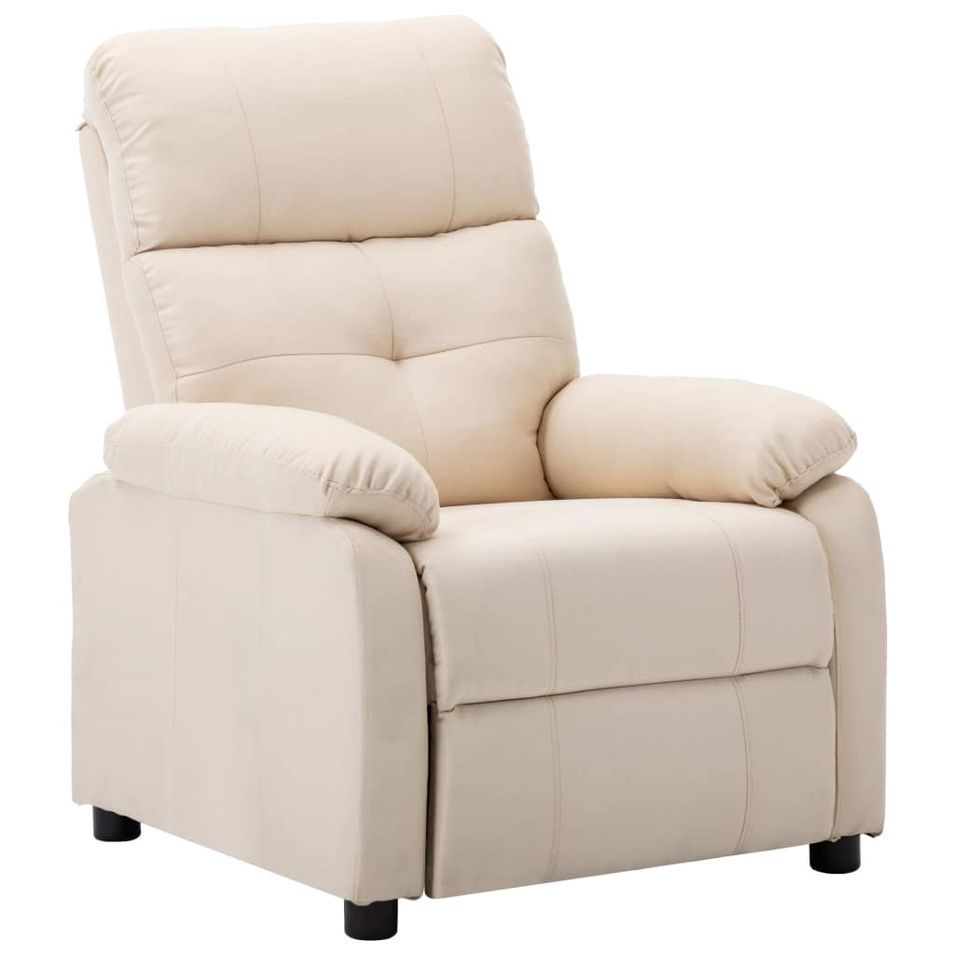 Fauteuil inclinable Crème Tissu 10 - Photo n°1