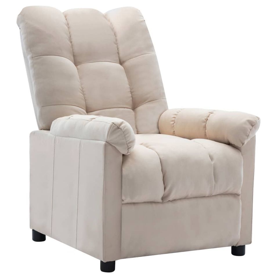 Fauteuil inclinable Crème Tissu Pako - Photo n°1