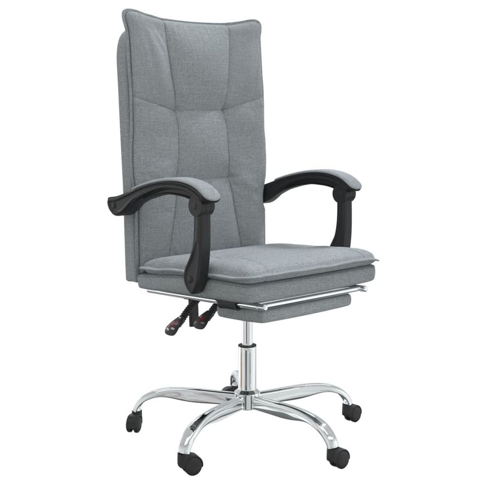 Fauteuil inclinable de bureau Gris clair Tissu - Photo n°1