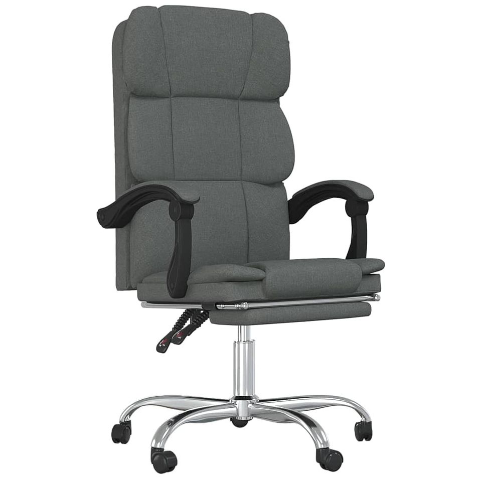 Fauteuil inclinable de bureau Gris foncé Tissu - Photo n°1