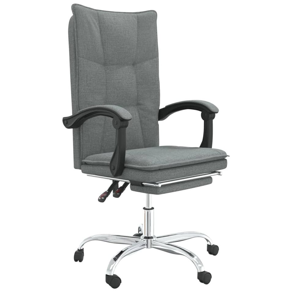 Fauteuil inclinable de bureau Gris foncé Tissu - Photo n°1
