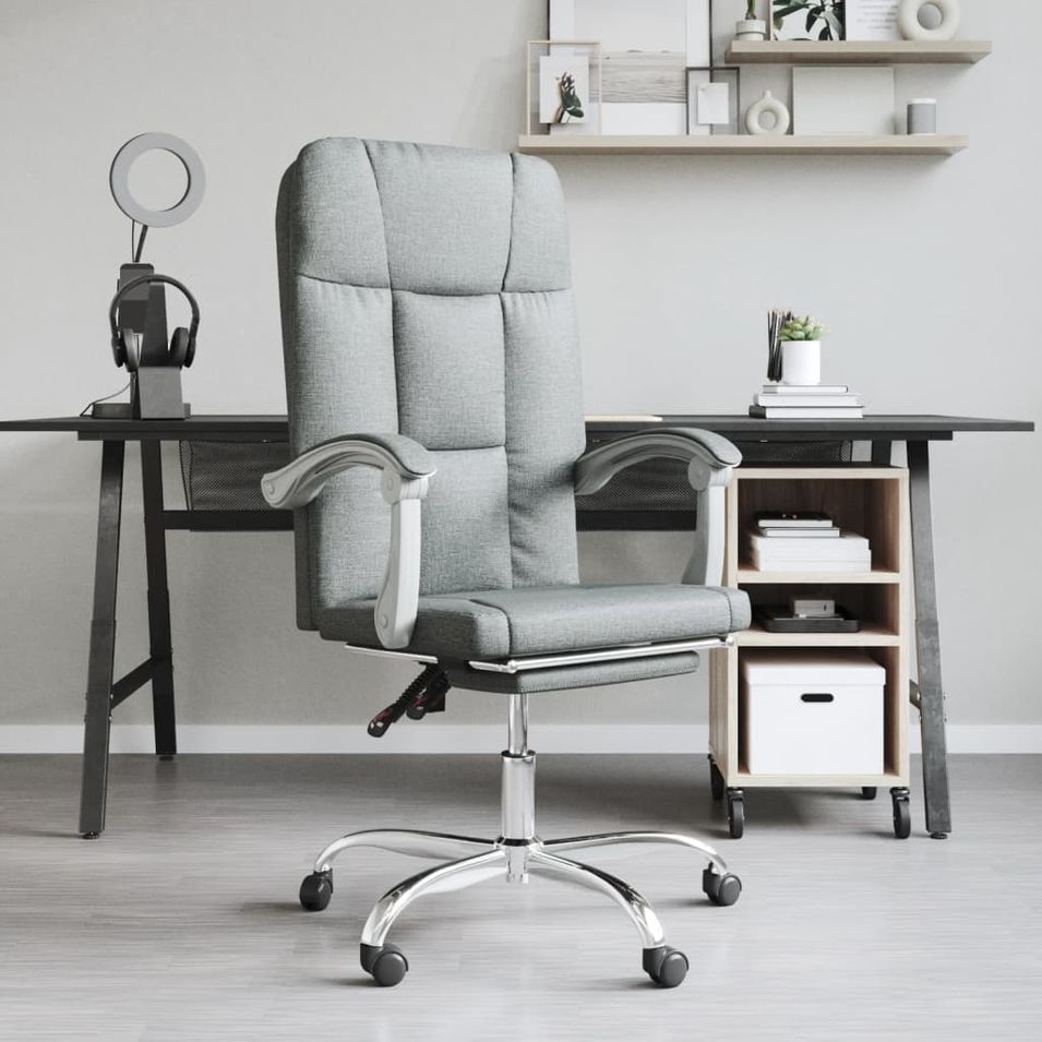 Fauteuil inclinable de bureau Gris foncé Tissu - Photo n°1