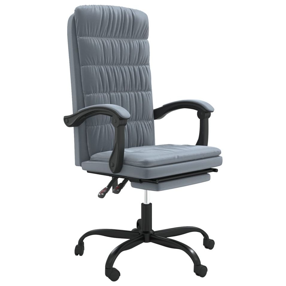 Fauteuil inclinable de bureau Gris foncé Velours - Photo n°1