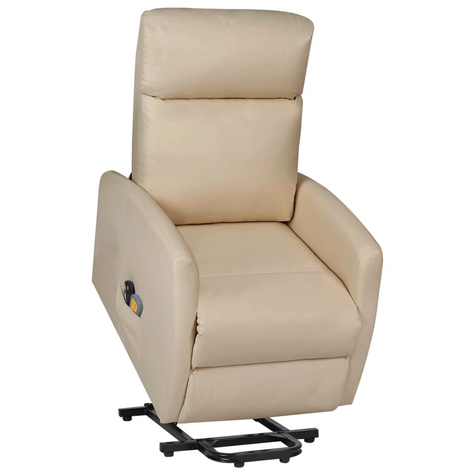 Fauteuil inclinable de massage Cappuccino Similicuir 6 - Photo n°1