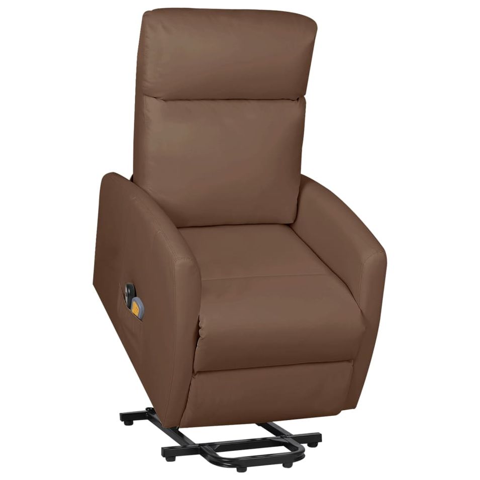 Fauteuil inclinable de massage Marron Similicuir 10 - Photo n°1