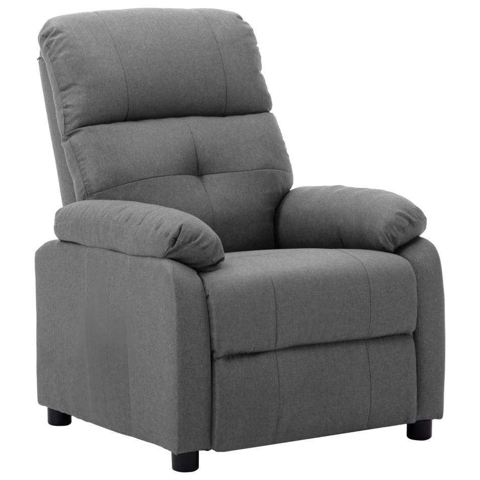 Fauteuil inclinable Gris clair Tissu 9 - Photo n°1