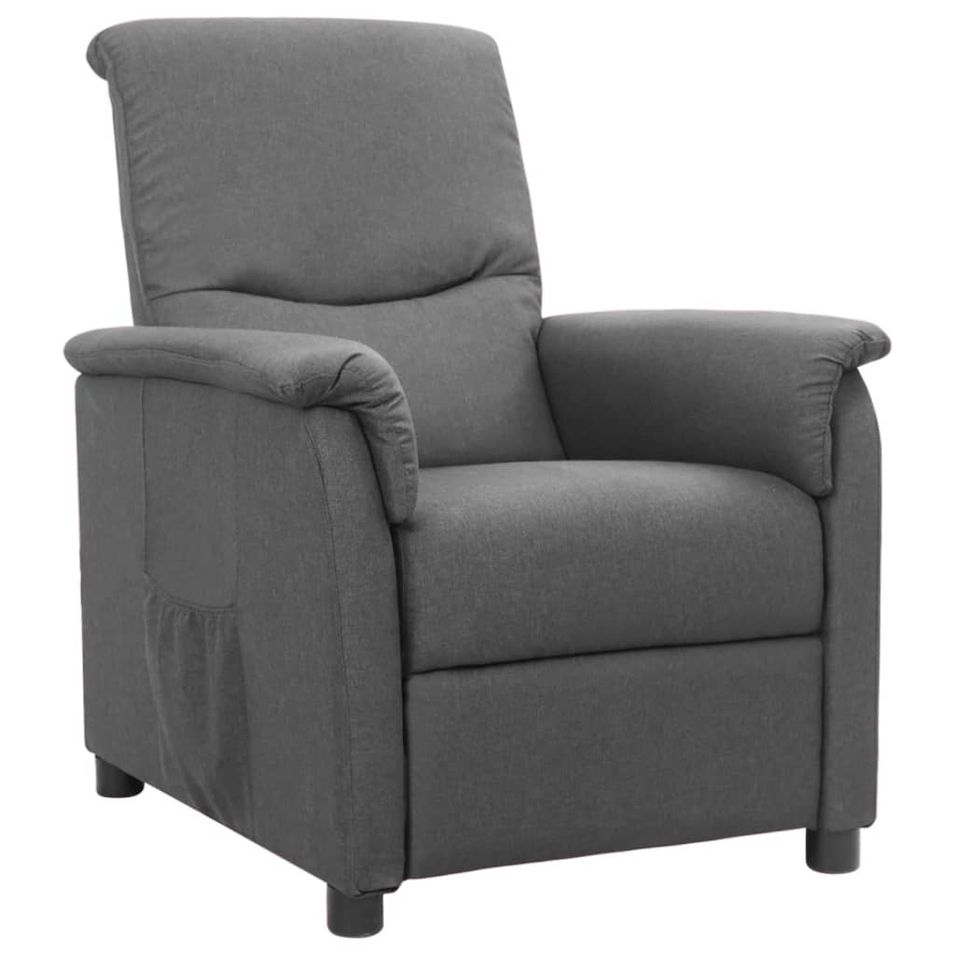 Fauteuil inclinable Gris clair Tissu 3 - Photo n°1