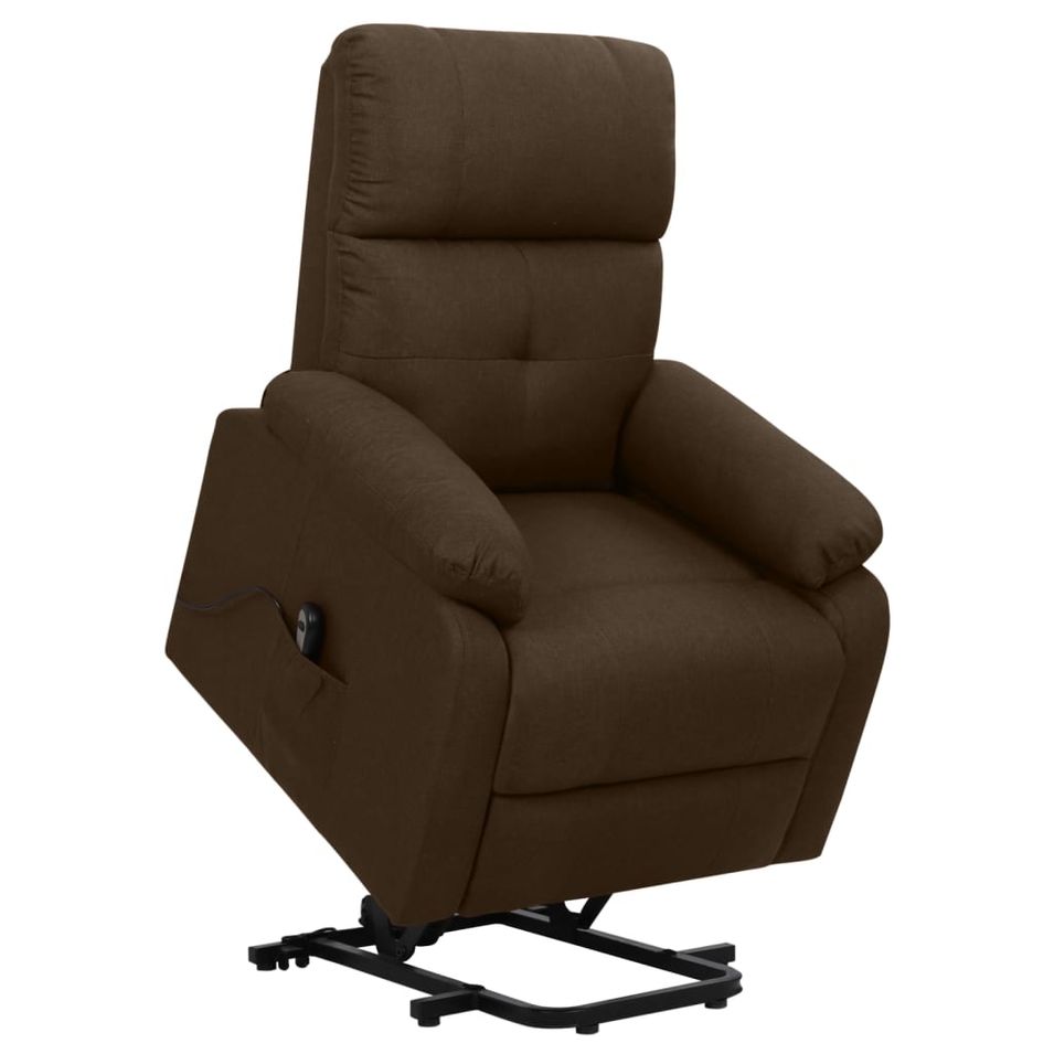 Fauteuil inclinable Marron foncé Tissu 22 - Photo n°1