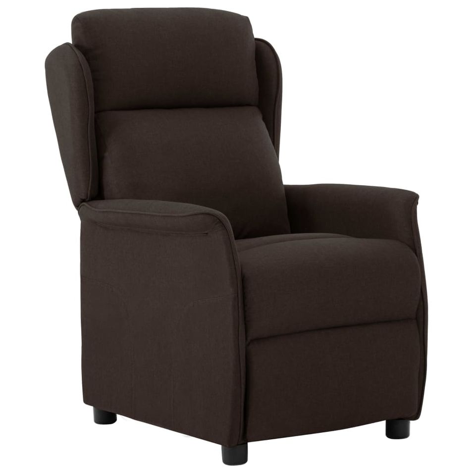 Fauteuil inclinable Marron foncé Tissu 13 - Photo n°1