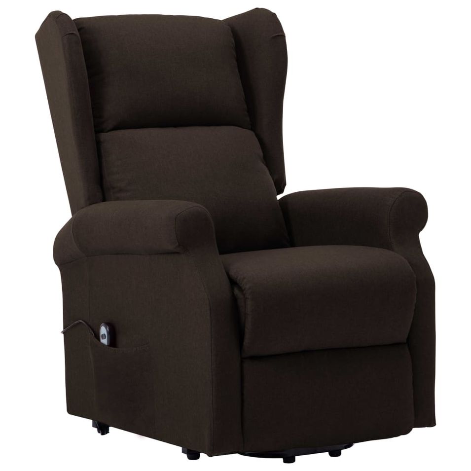 Fauteuil inclinable Marron foncé Tissu 20 - Photo n°1