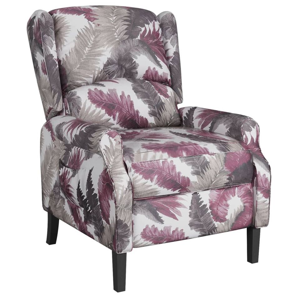 Fauteuil inclinable Motif à fleurs Tissu - Photo n°1
