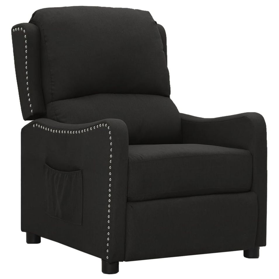 Fauteuil inclinable Noir Tissu - Photo n°1