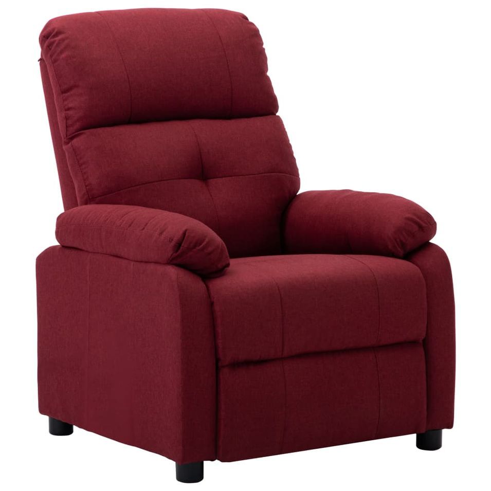 Fauteuil inclinable Rouge bordeaux Tissu 12 - Photo n°1