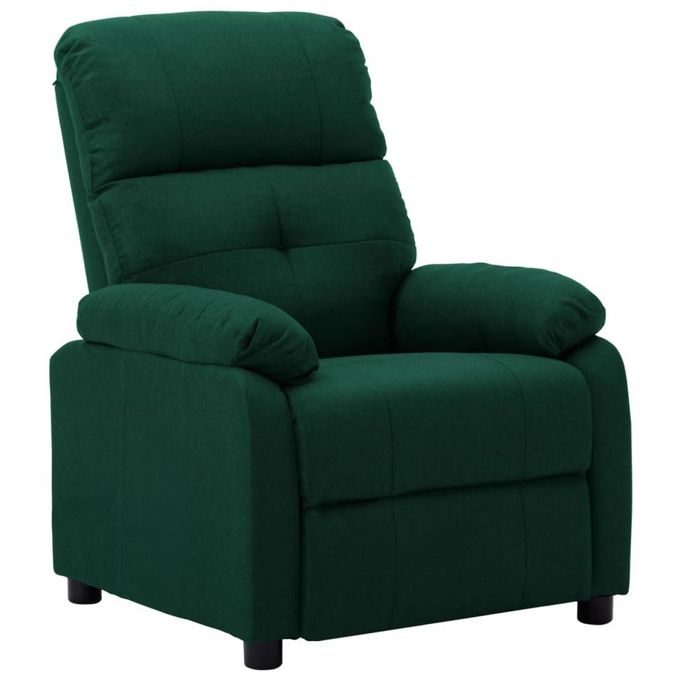 Fauteuil inclinable Vert foncé Tissu 22 - Photo n°1
