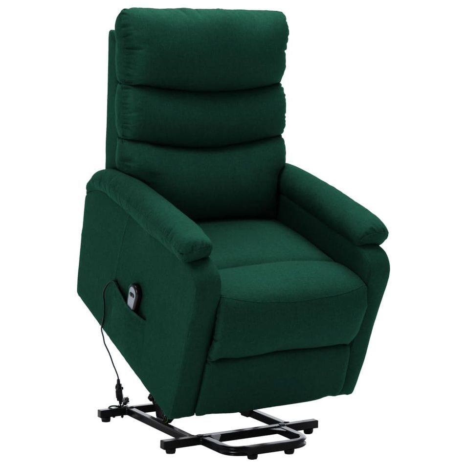 Fauteuil inclinable Vert foncé Tissu 14 - Photo n°1