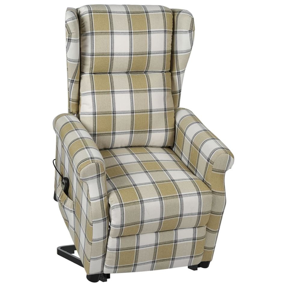 Fauteuil inclinable Vert Tissu 3 - Photo n°1