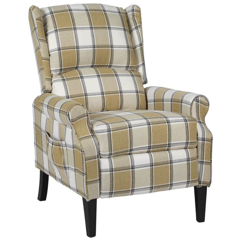 Fauteuil inclinable Vert Tissu 2 - Photo n°1
