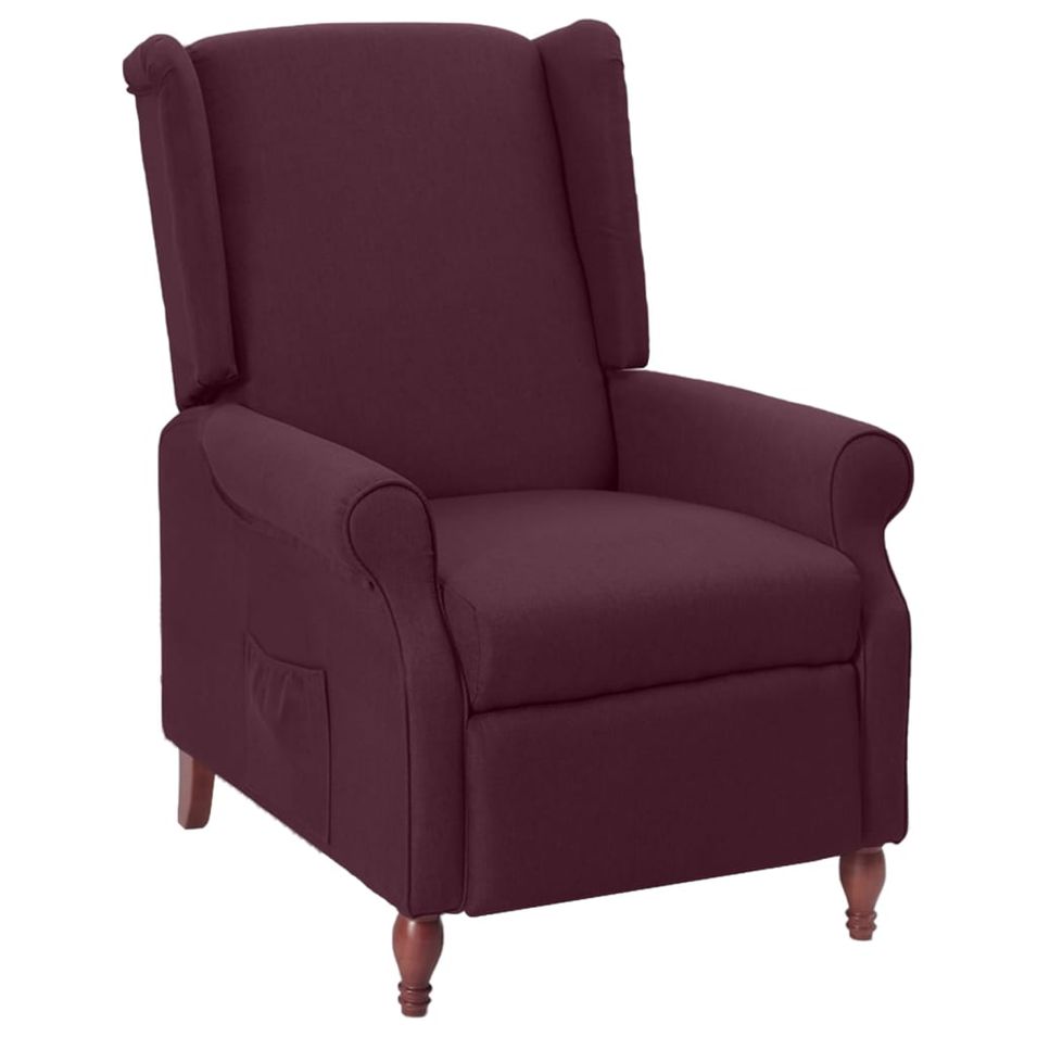 Fauteuil inclinable Violet Tissu 7 - Photo n°1