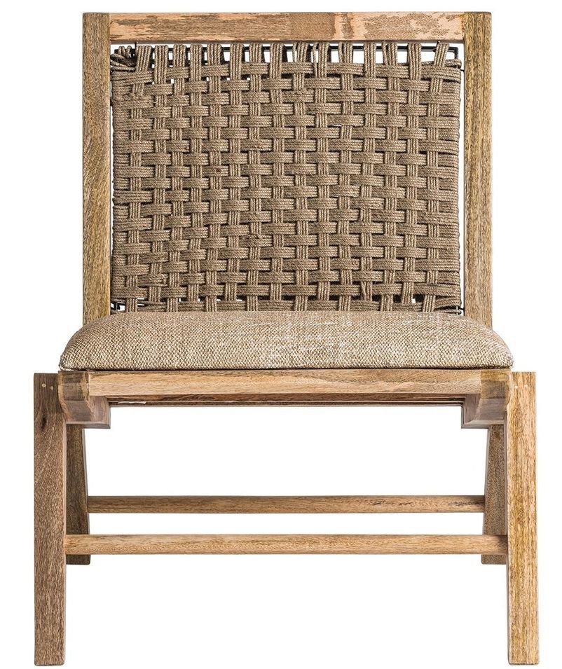 Fauteuil jute et manguier massif clair Coleen - Photo n°1