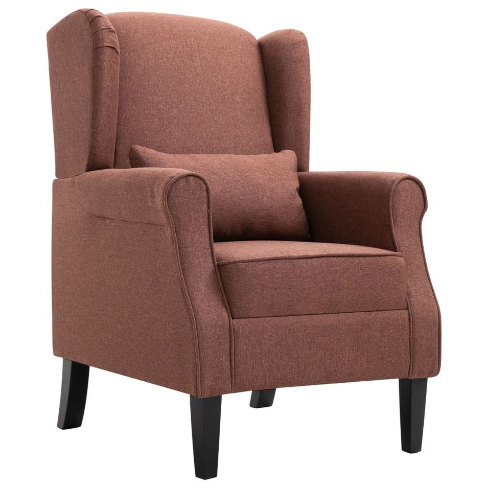 Fauteuil Marron Tissu Kiza - Photo n°1
