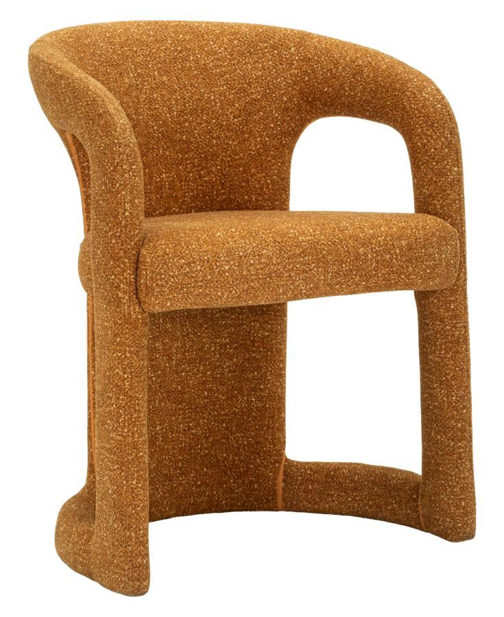 Fauteuil moutarde avec accoudoirs modernes 57x50x78 cm - Photo n°1