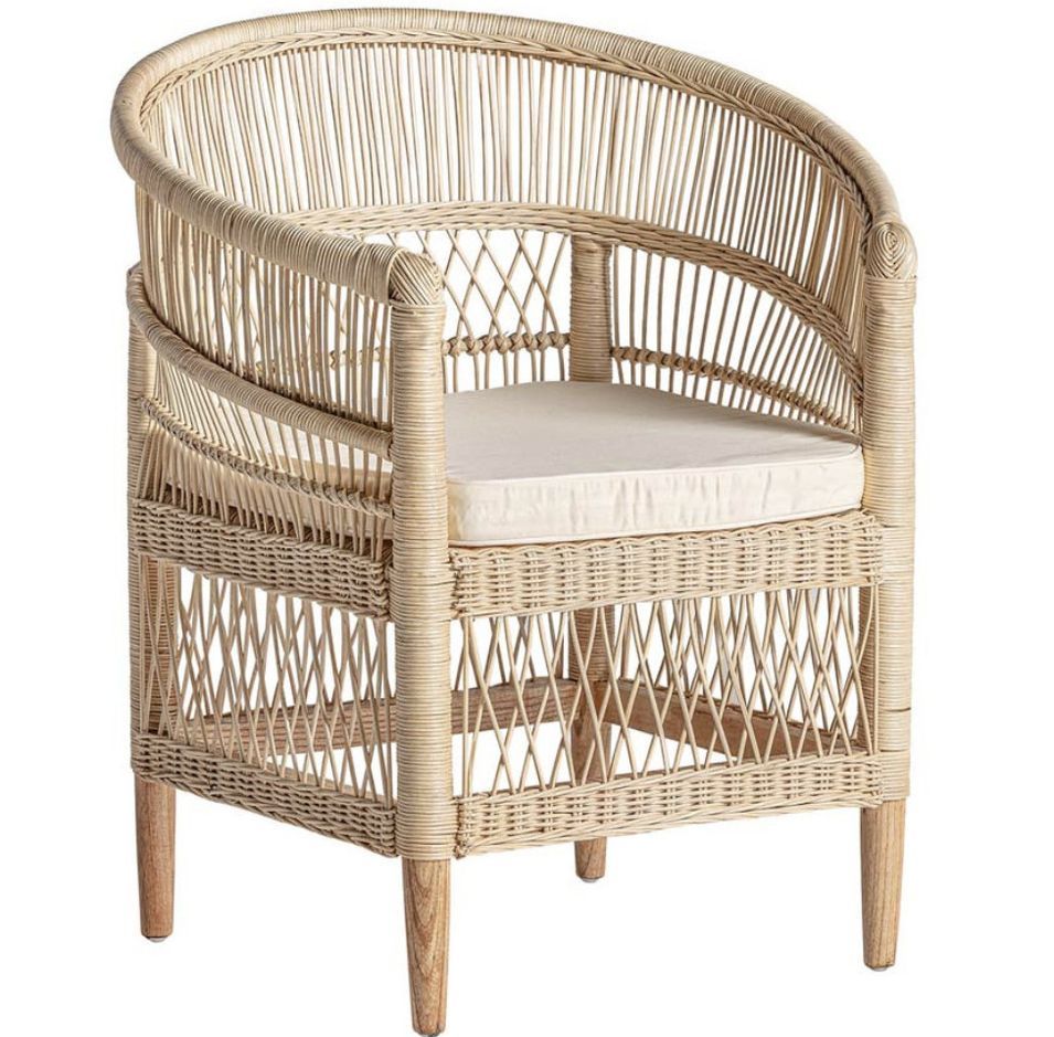 Fauteuil naturel en rotin SORA - Photo n°1