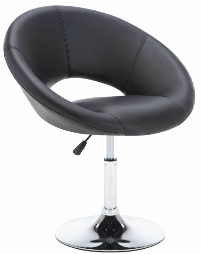 Fauteuil pivotant simili cuir noir Makua - Photo n°1