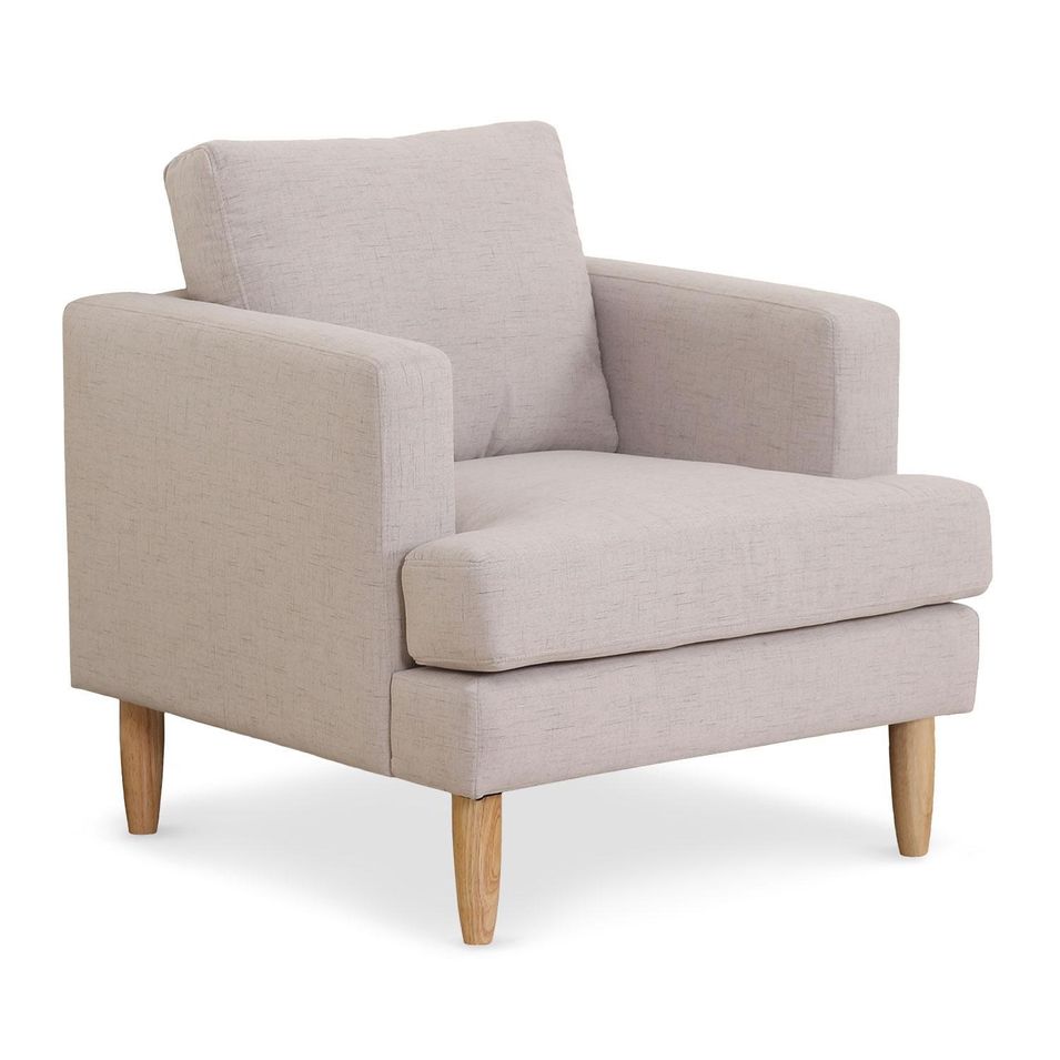 Fauteuil relax tissu beige Sueda - Photo n°1