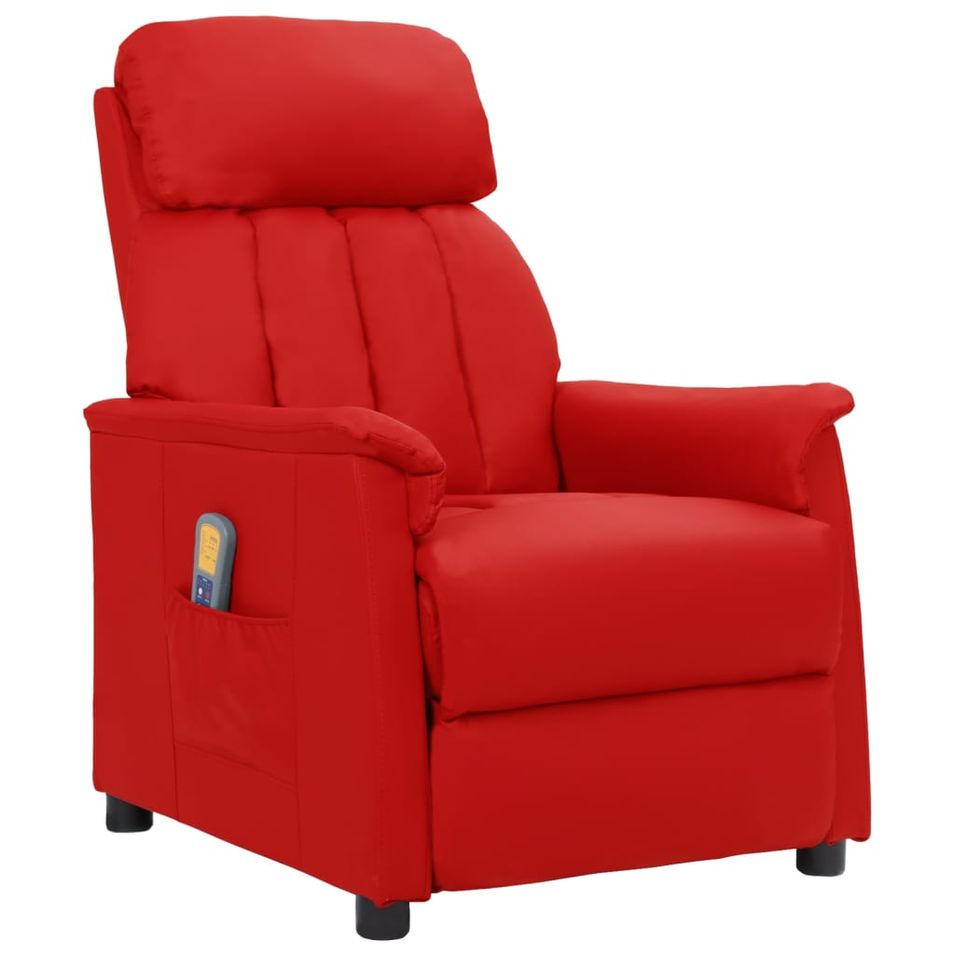 Fauteuil releveur inclinable de massage Bordeaux Similicuir 3 - Photo n°1