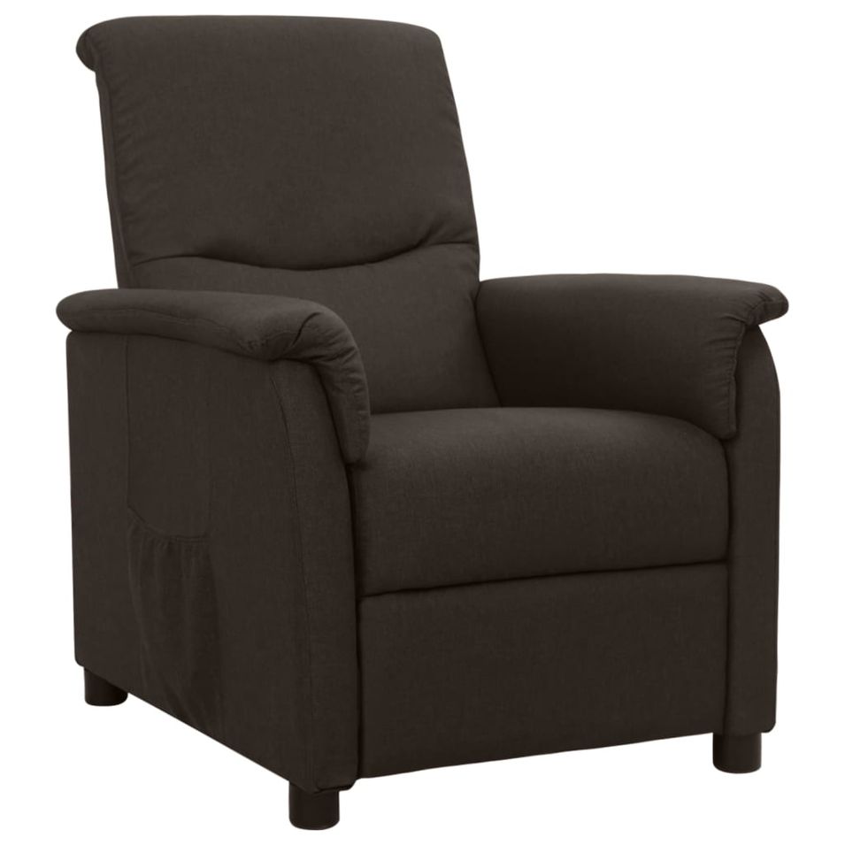 Fauteuil releveur inclinable Marron foncé Tissu 7 - Photo n°1