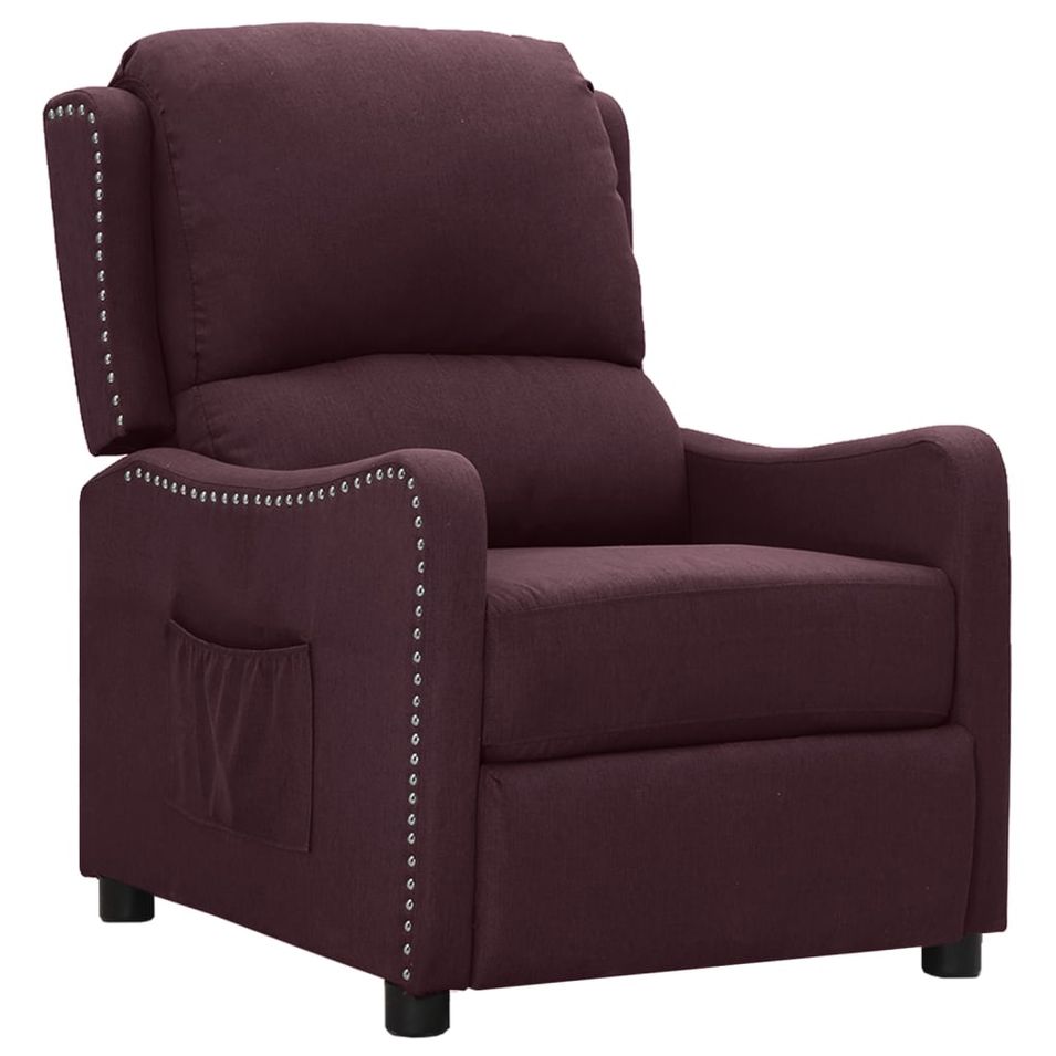 Fauteuil releveur inclinable Violet Tissu Louiza - Photo n°1