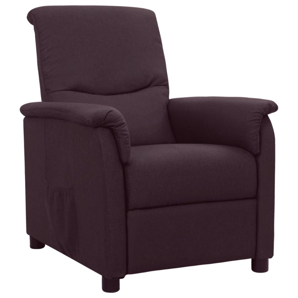 Fauteuil releveur inclinable Violet Tissu - Photo n°1