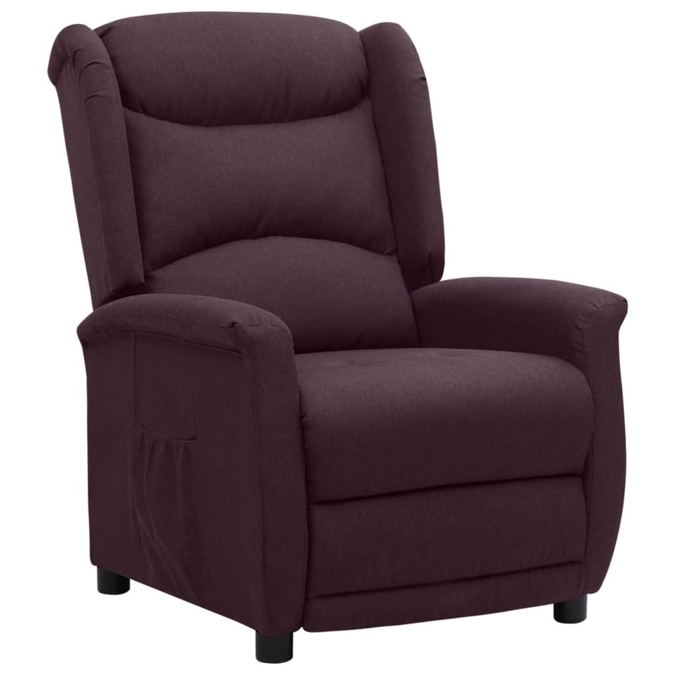 Fauteuil releveur inclinable Violet Tissu 5 - Photo n°1