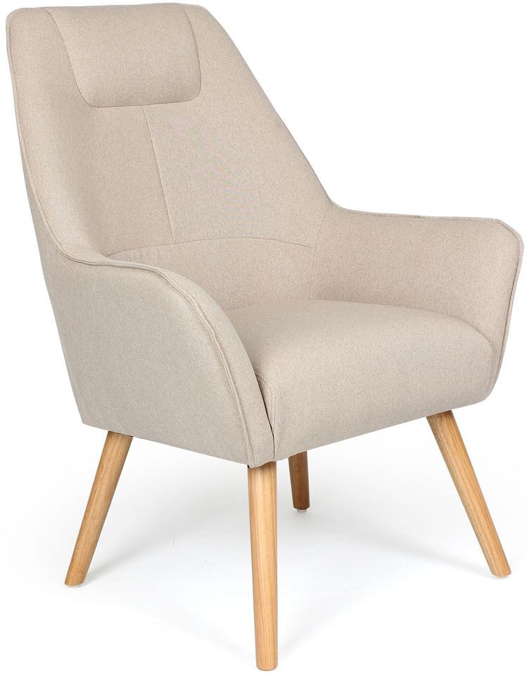 Fauteuil scandinave beige Tix - Photo n°1