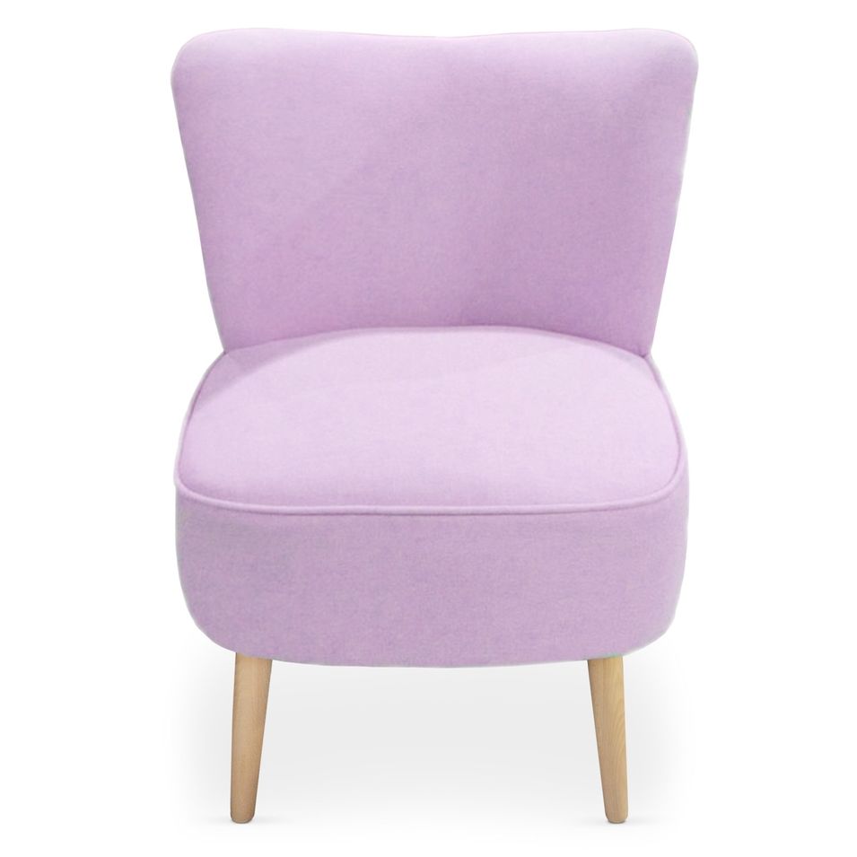 Fauteuil Scandinave Tissu Parme Moty - Photo n°1