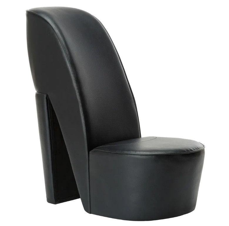 Fauteuil simili cuir noir Fashionly - Photo n°1