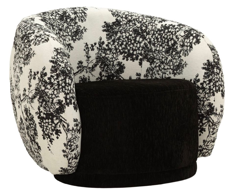 Fauteuil style oriental tissu décoratif enveloppant Caly - Photo n°1