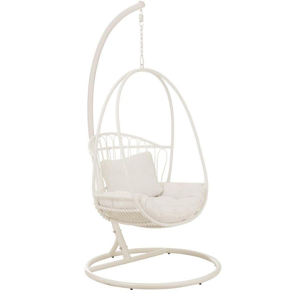 Fauteuil suspendu métal blanc Amble - Photo n°1