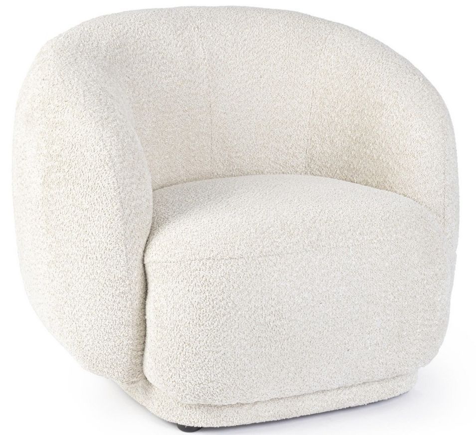 Fauteuil TECLA tissu effet bouclé - Photo n°1
