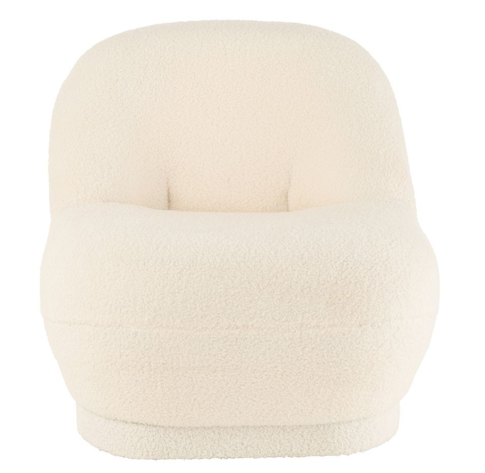 Fauteuil tissu à bouclette TEDDY – Un cocon de douceur et de style - Photo n°1