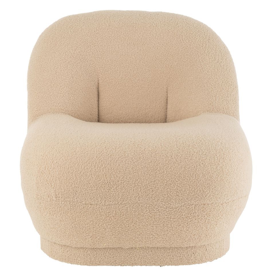 Fauteuil tissu à bouclette TEDDY – Un cocon de douceur et de style - Photo n°1