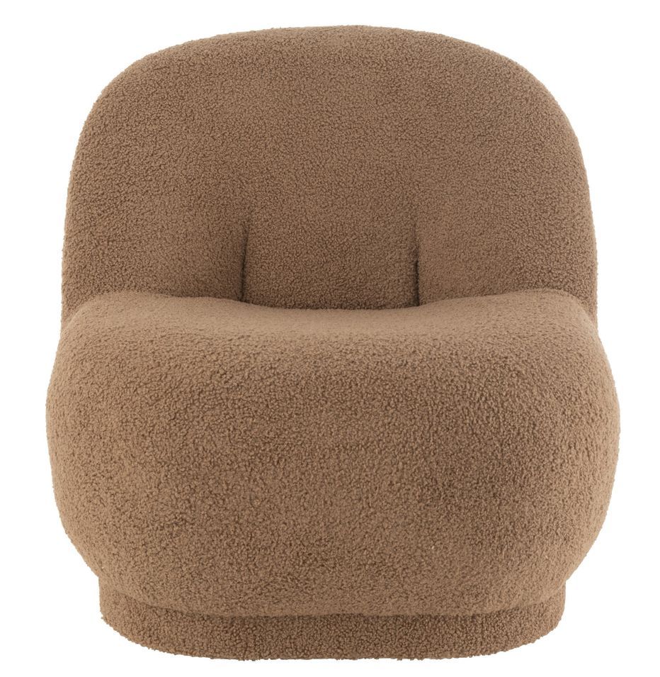 Fauteuil tissu à bouclette TEDDY – Un cocon de douceur et de style - Photo n°1