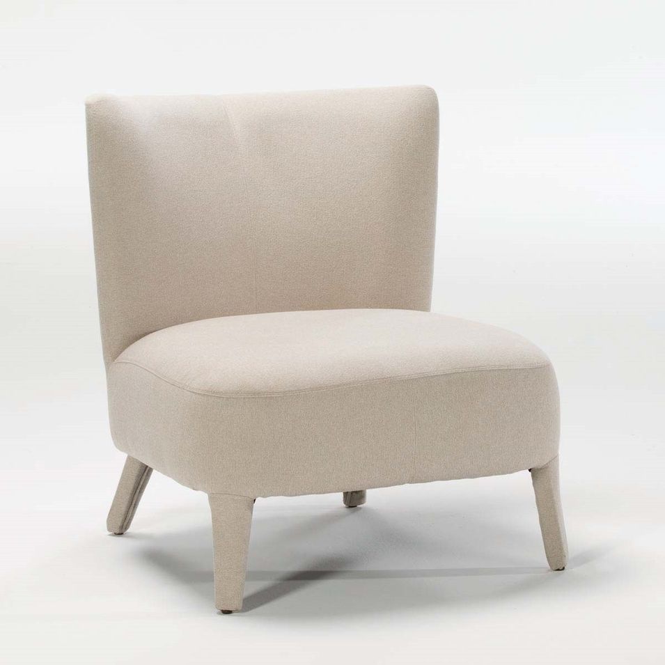 Fauteuil tissu beige - Photo n°1