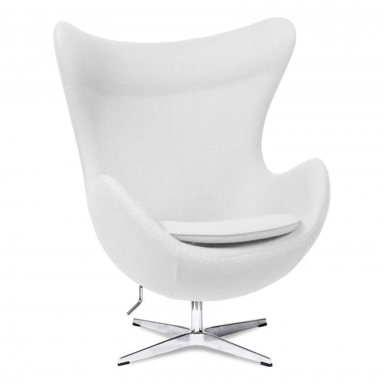 Fauteuil tissu blanc Ego - Photo n°1