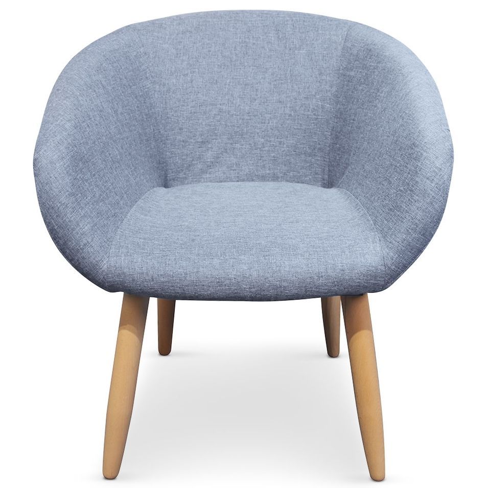 Fauteuil Tissu Bleu Fast - Photo n°1